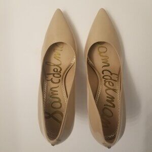 Sam Edelman Beige, Nude Patent Leather  Heel  size 10